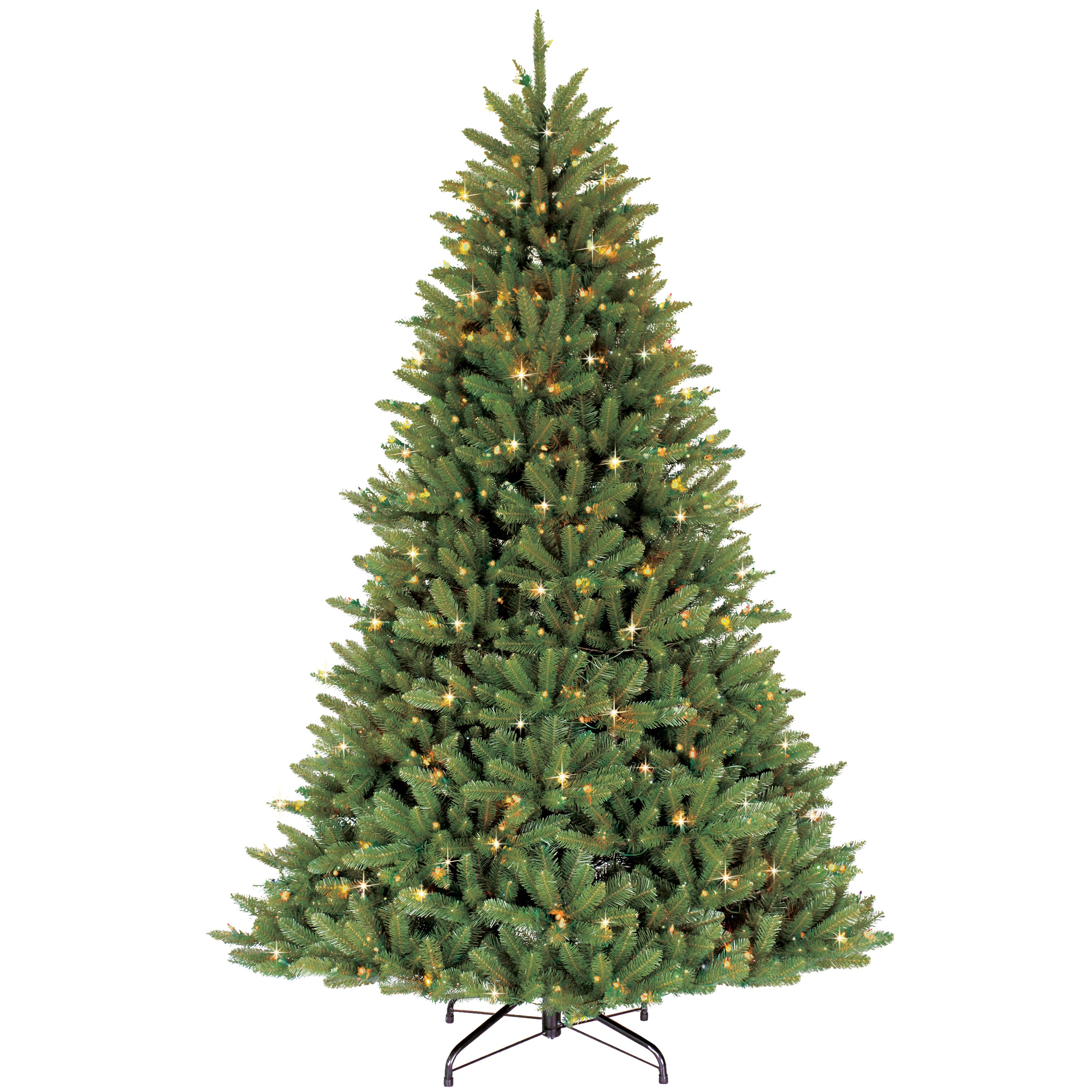 7.5 ft Pre-Lit Fraser Fir Artificial Christmas Tree with 750 UL Clear Lights Metal Stand Green FFA-75C75